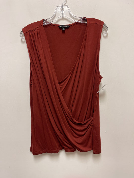 Top Sleeveless By Banana Republic In Orange, Size: L