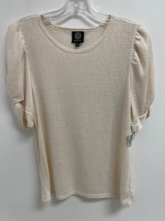 Top Short Sleeve By Bobeau In Cream, Size: S