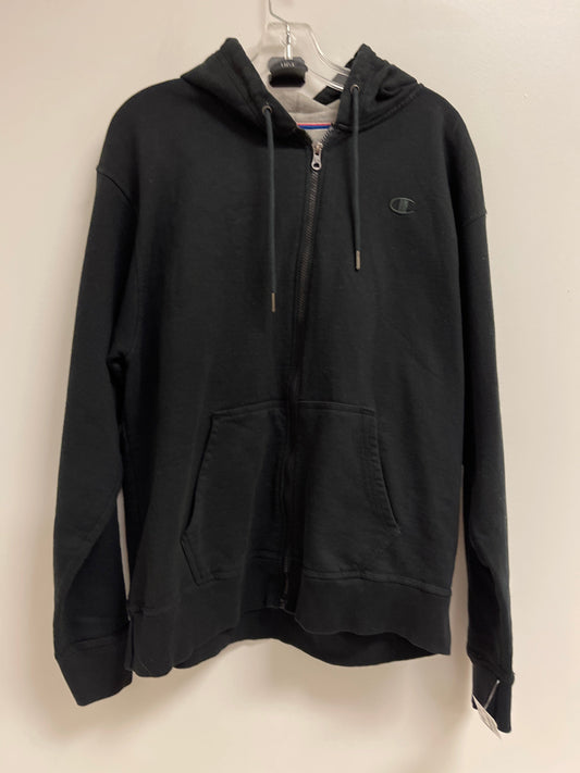 Athletic Jacket By Champion In Black, Size: L