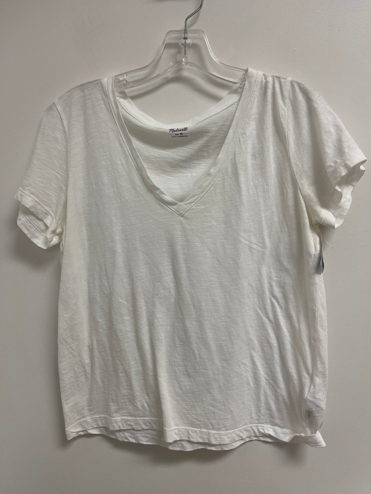 Top Short Sleeve Basic By Madewell In White, Size: M