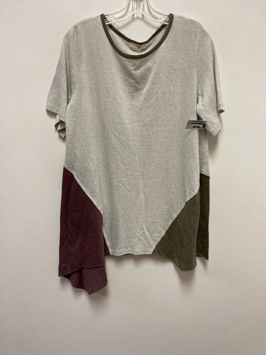 Top Short Sleeve By Easel In Cream, Size: L