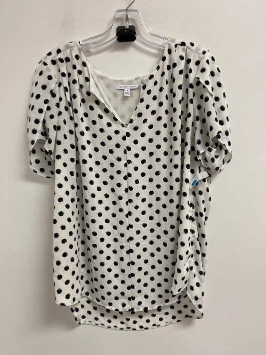 Top Short Sleeve By 41 Hawthorn In Polkadot Pattern, Size: 2x