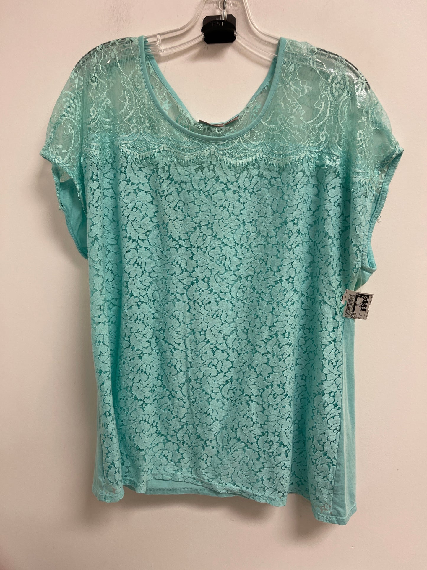 Top Short Sleeve By Chicos In Blue, Size: Xl