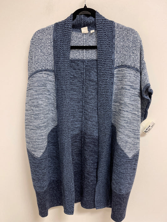 Sweater Cardigan By Gap In Blue, Size: M