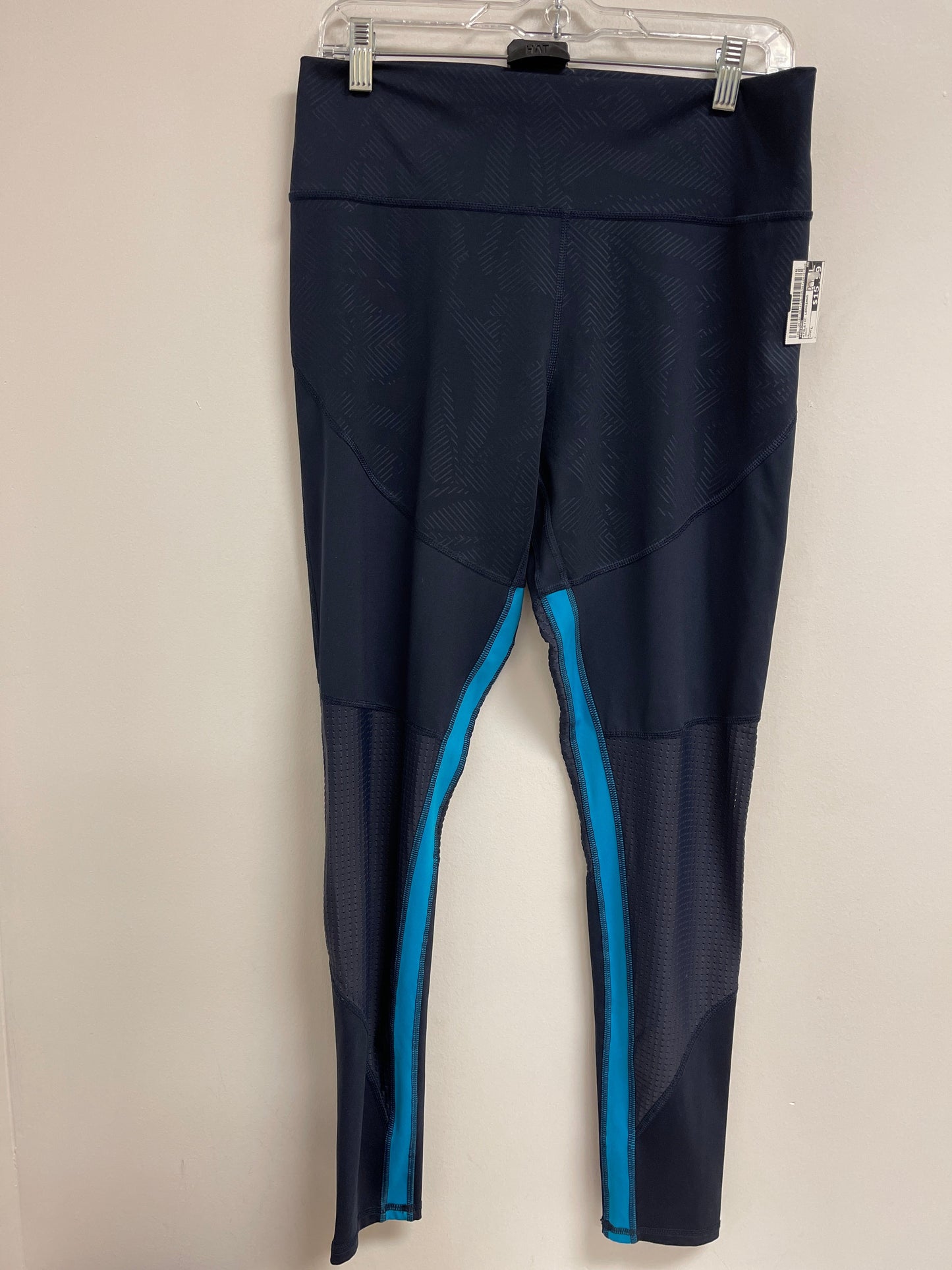 Athletic Leggings By Adidas In Navy, Size: L