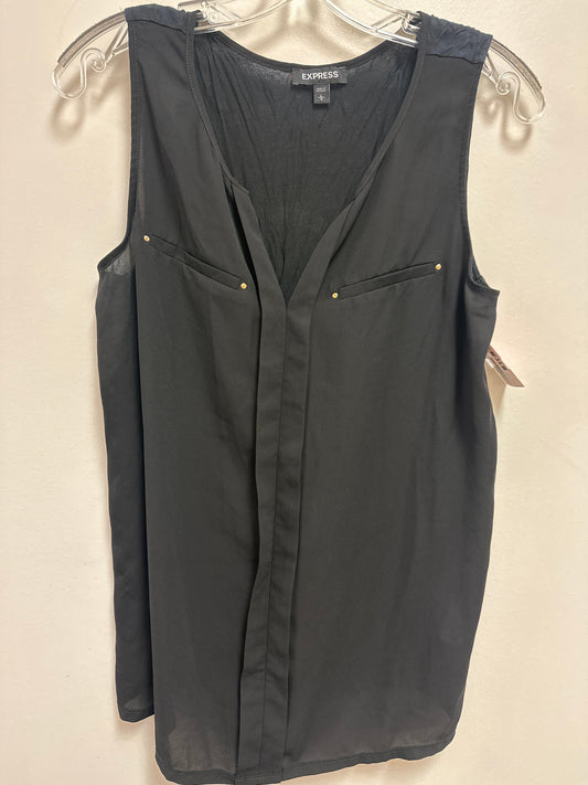 Top Sleeveless By Express In Black, Size: L