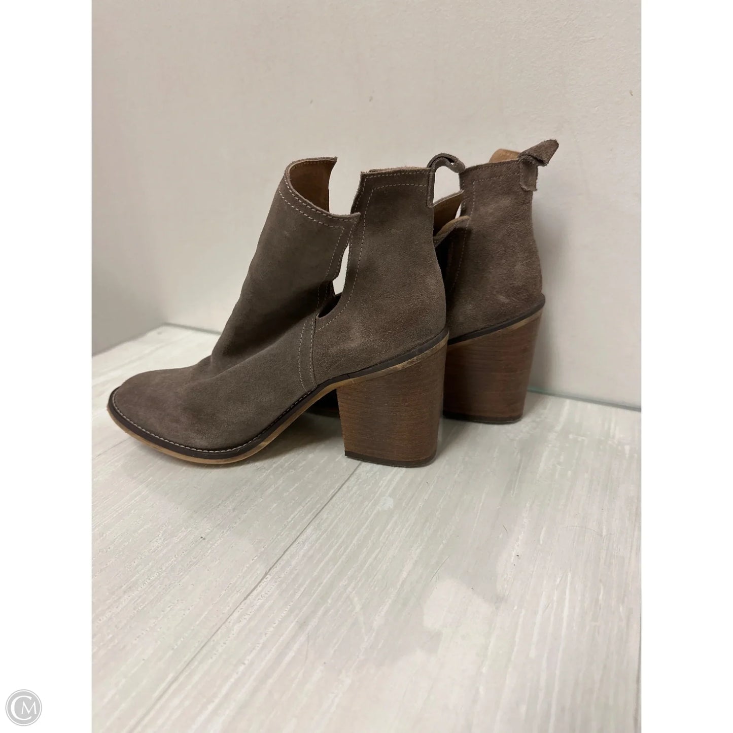 Boots Ankle Heels By Steve Madden In Taupe, Size: 8