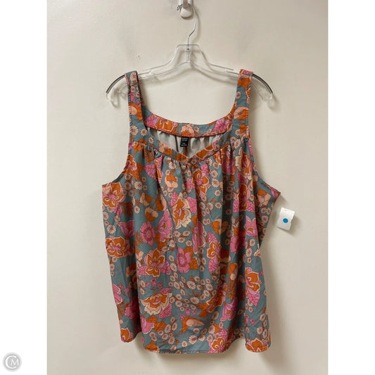 Top Sleeveless By Clothes Mentor In Floral Print, Size: 4x