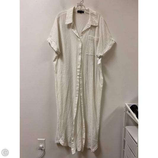 Dress Casual Maxi By Eloquii In White, Size: 3x