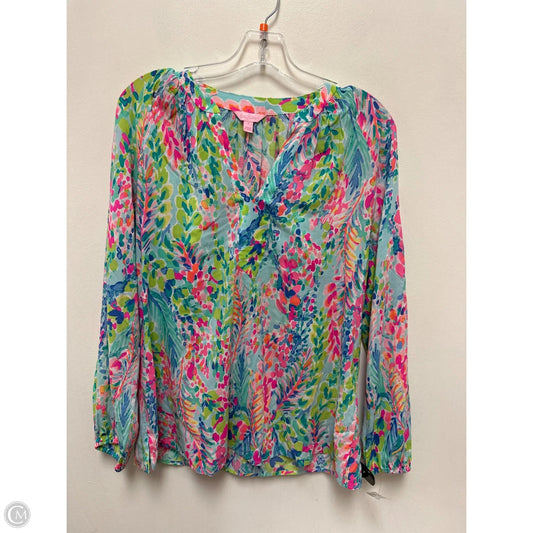 Top Long Sleeve Designer By Lilly Pulitzer In Multi-colored, Size: S