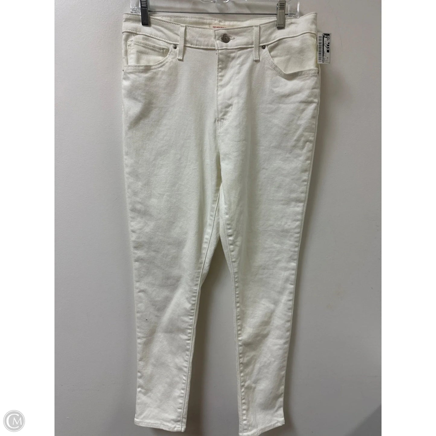 Jeans Skinny By Levis In White Denim, Size: 14
