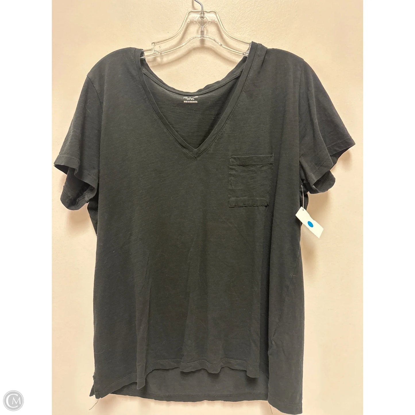 Top Short Sleeve Basic By Madewell In Black, Size: Xl