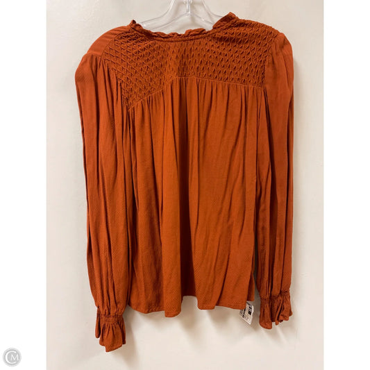 Top Long Sleeve By A New Day In Orange, Size: M
