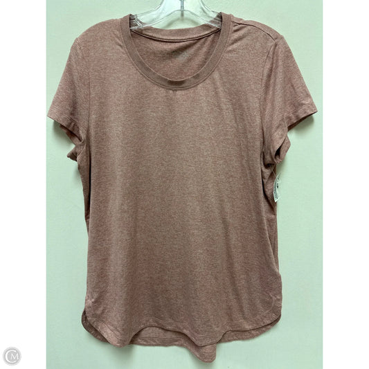 Athletic Top Short Sleeve By Athleta In Orange, Size: L