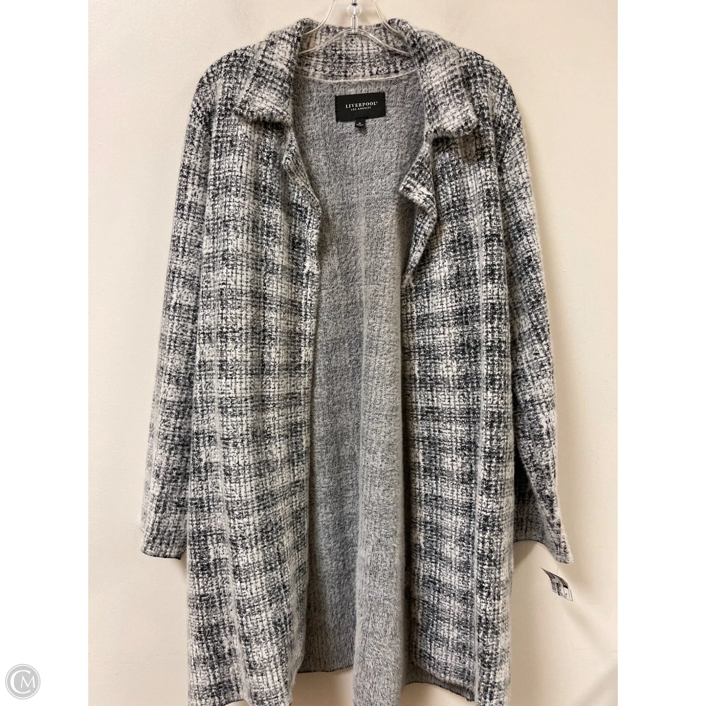 Sweater Cardigan By Liverpool In Grey, Size: Xl