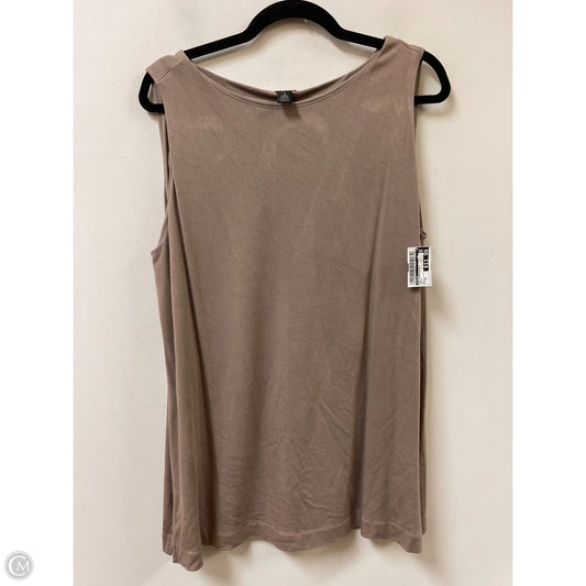 Top Sleeveless By Chicos In Brown, Size: Xl