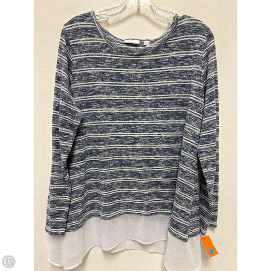 Top Long Sleeve By New York And Co In Blue, Size: Xl