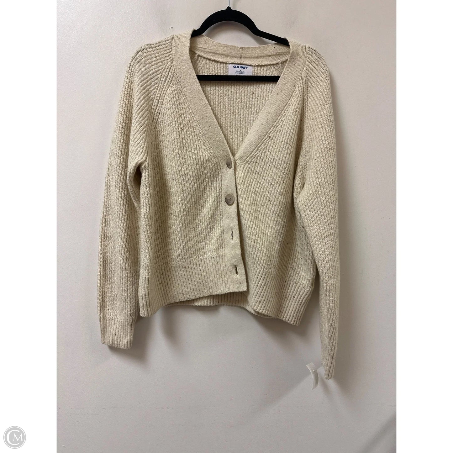 Sweater Cardigan By Old Navy In Cream, Size: M
