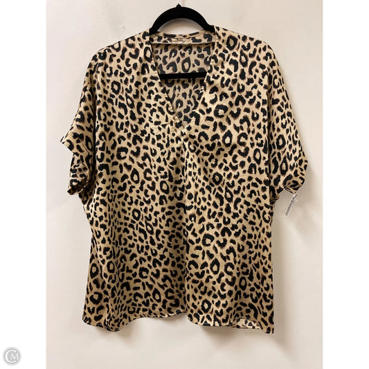 Top Short Sleeve By Jodifl In Animal Print, Size: S