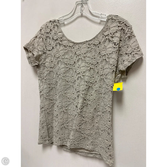 Top Short Sleeve By Peck And Peck In Cream, Size: L