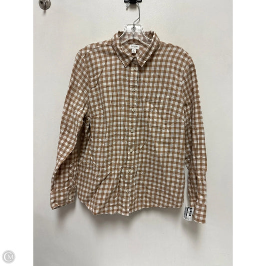 Top Long Sleeve By J. Crew In Cream, Size: L