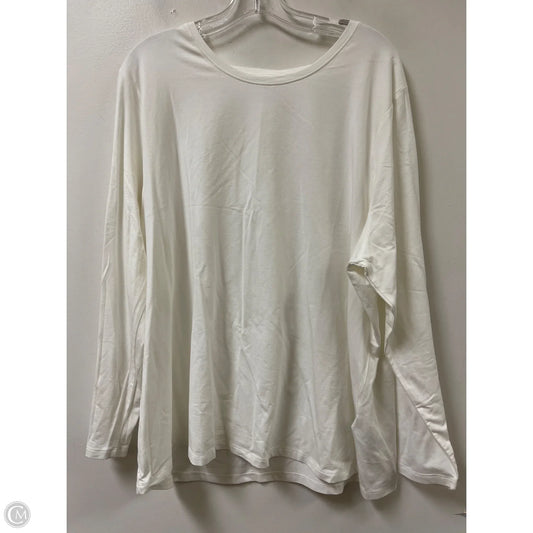 Top Long Sleeve Basic By Amazon Essentials In Cream, Size: 3x