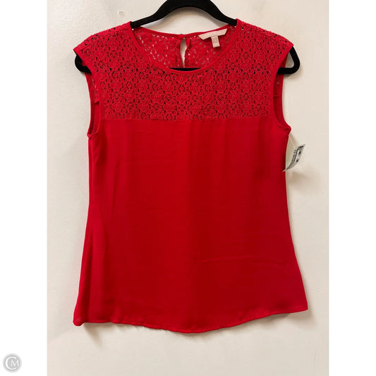 Top Sleeveless By Banana Republic In Red, Size: Xs