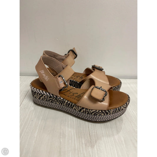 Sandals Heels Platform By Blowfish In Tan, Size: 7.5