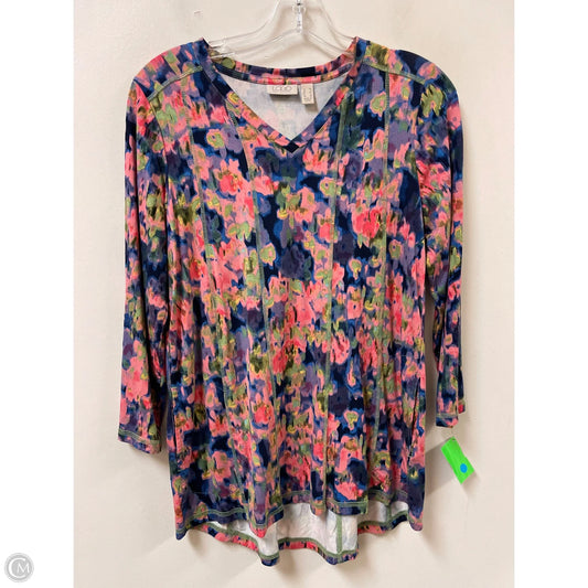 Top Long Sleeve By Logo In Multi-colored, Size: Xs