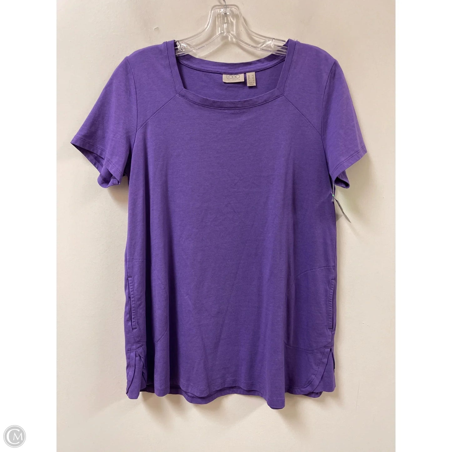 Tunic Short Sleeve By Logo In Purple, Size: Xs