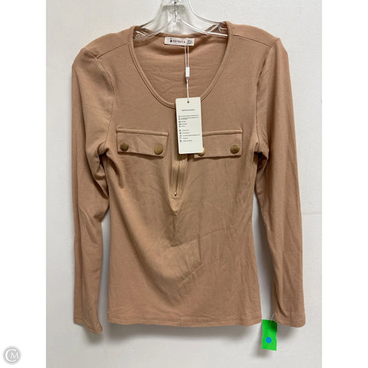 Top Long Sleeve By Clothes Mentor In Cream, Size: L