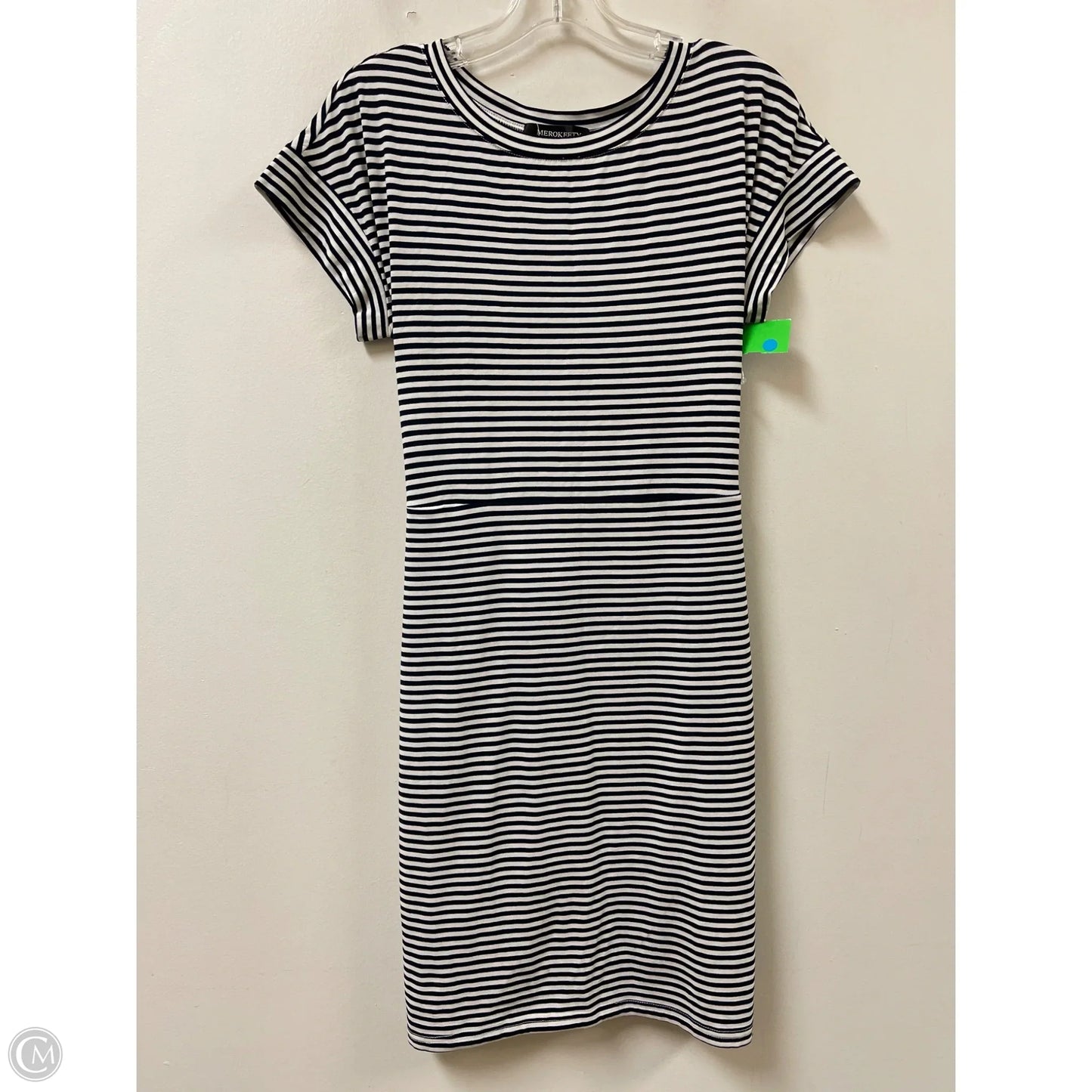 Dress Casual Midi By Merokeety In Striped Pattern, Size: M