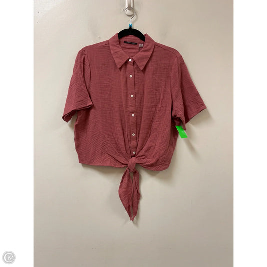 Top Short Sleeve By T Tahari In Pink, Size: L