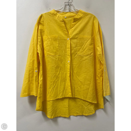 Top Long Sleeve By Clothes Mentor In Yellow, Size: 2x