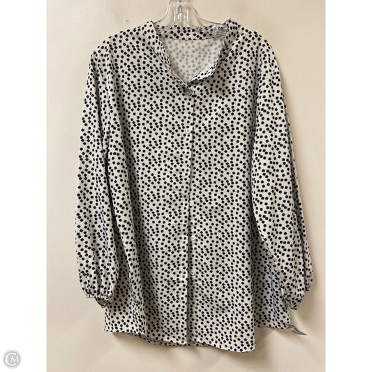 Top Long Sleeve By Clothes Mentor In White, Size: 3x