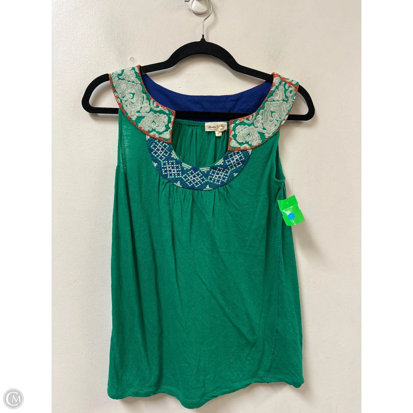 Top Sleeveless By Meadow Rue In Green, Size: Xs