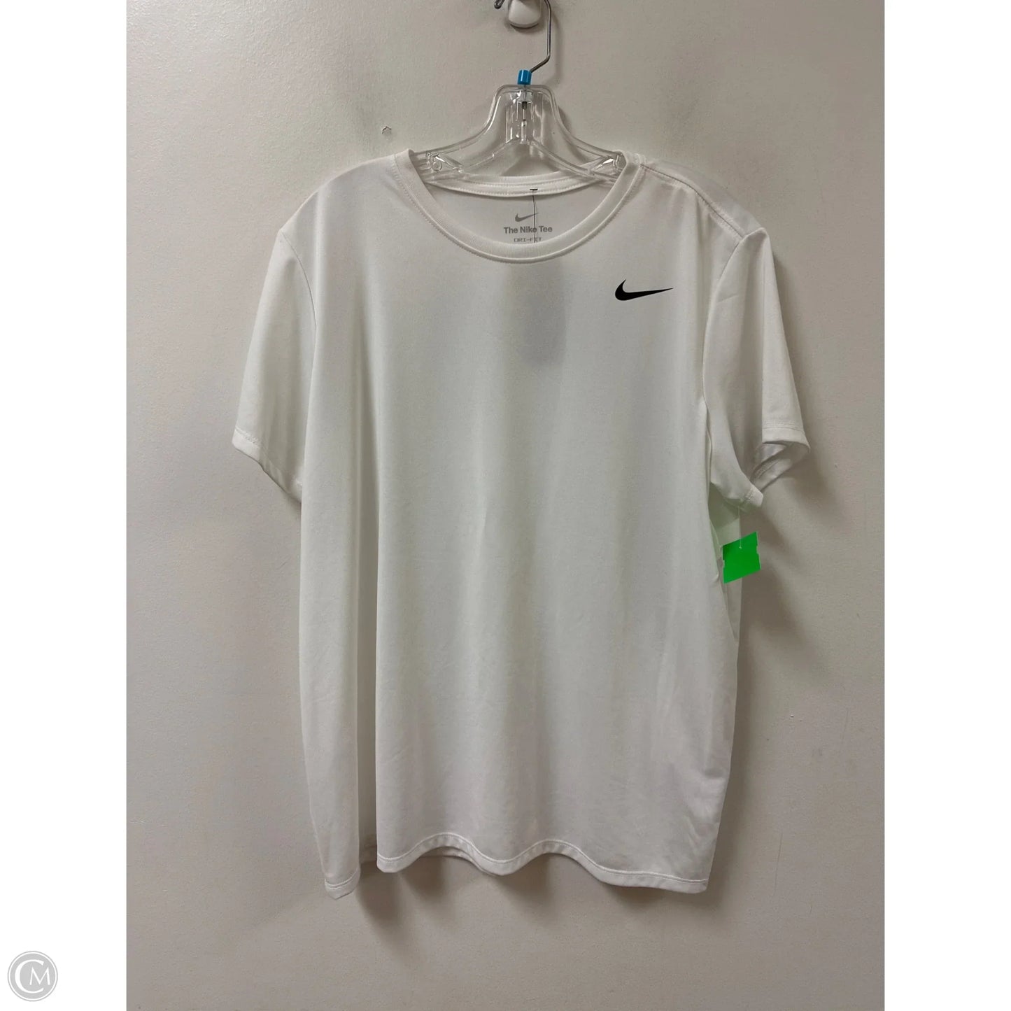 Athletic Top Short Sleeve By Nike In White, Size: Xl