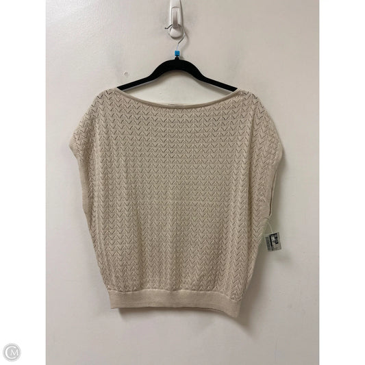 Sweater Short Sleeve By Express In Tan, Size: S