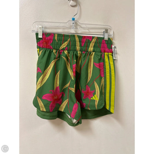 Athletic Shorts By Adidas In Green, Size: S
