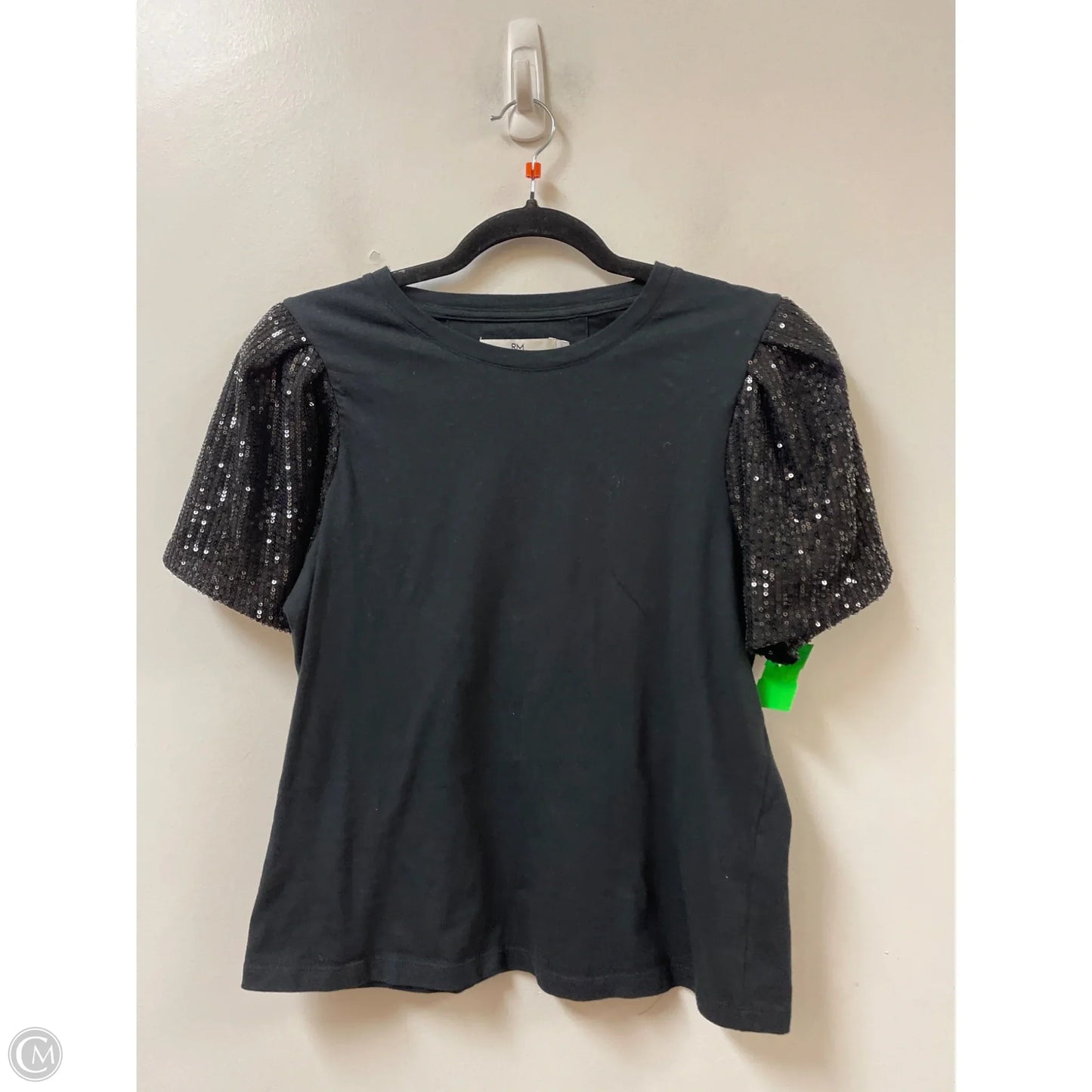 Top Short Sleeve Designer By Rebecca Minkoff In Black, Size: L