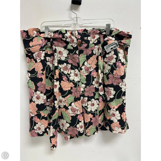 Shorts By Who What Wear In Floral Print, Size: 20