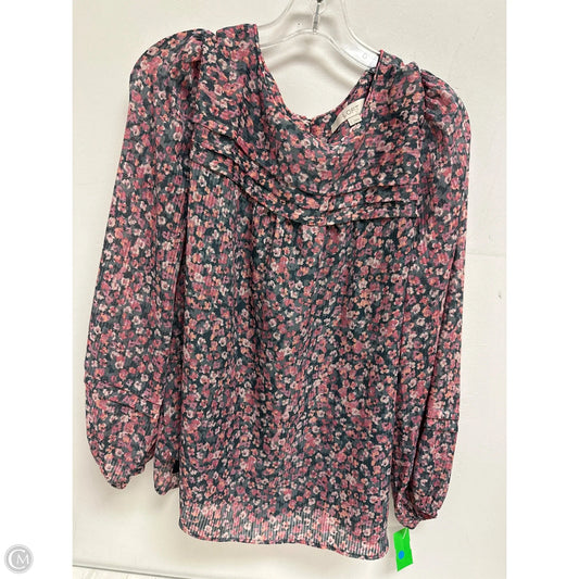 Top Long Sleeve By Loft In Grey, Size: L