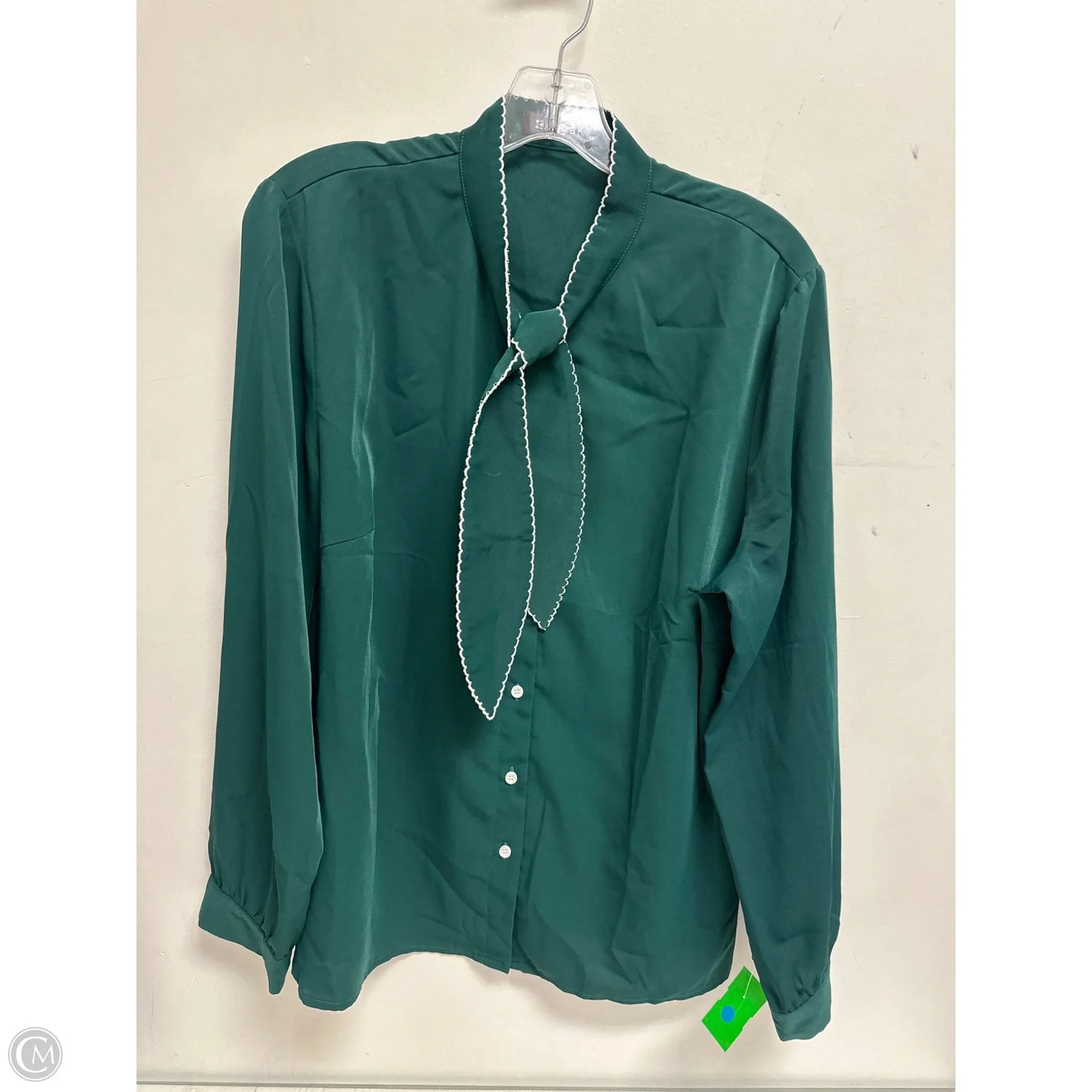 Top Long Sleeve By Allegra K In Green, Size: 1x