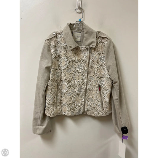 Jacket Moto By Bagatelle In Cream, Size: Xl