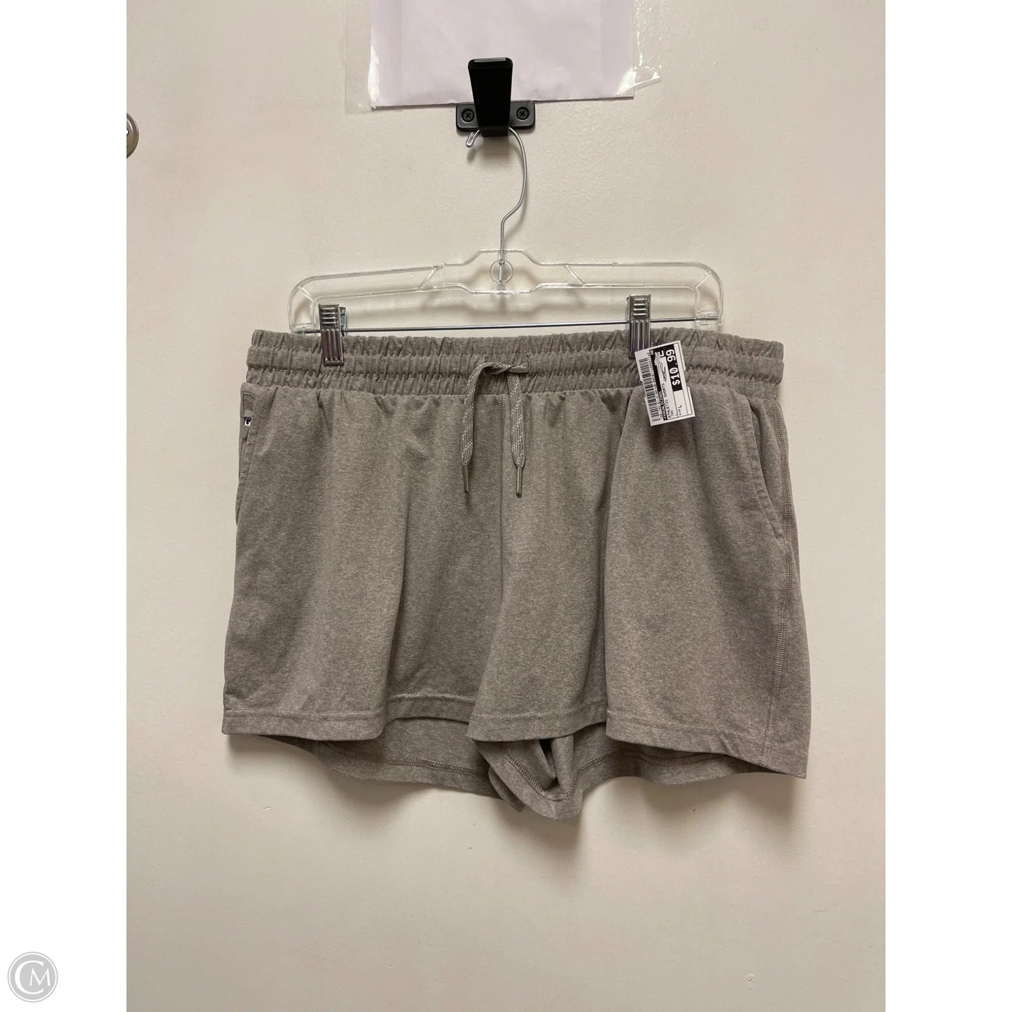 Athletic Shorts By Yogalicious In Tan, Size: L
