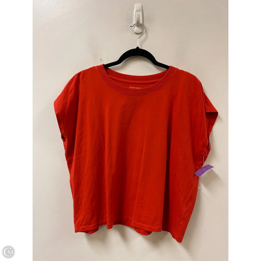 Top Short Sleeve Basic By Eileen Fisher In Orange, Size: L