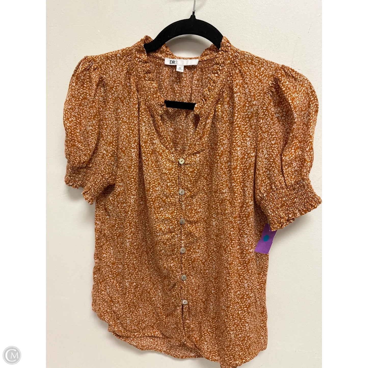 Top Short Sleeve By Dr2 In Orange, Size: Xs