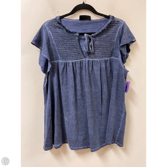 Top Sleeveless By Lane Bryant In Blue, Size: Xl