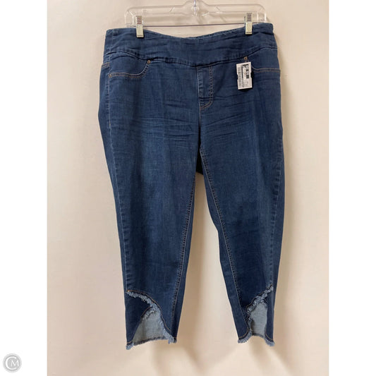 Capris By Investments In Blue Denim, Size: 12p