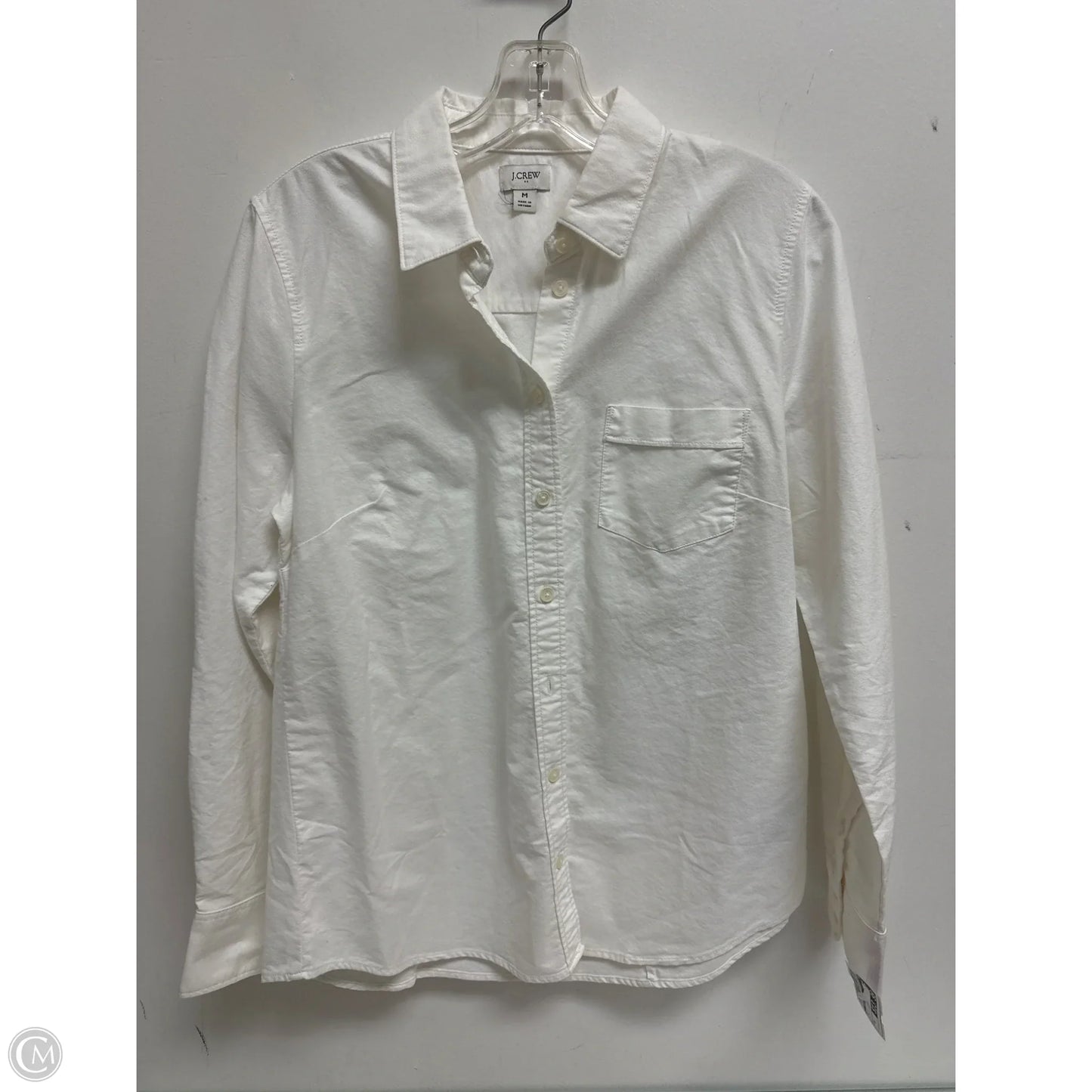 Top Long Sleeve By J. Crew In White, Size: M